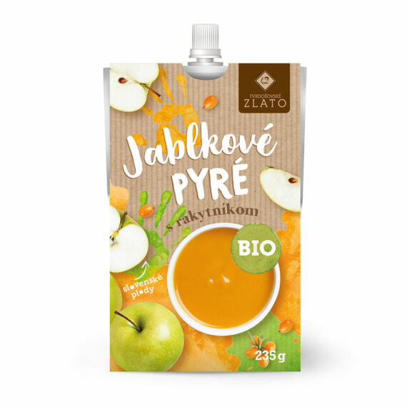 BIO jablkové pyré s rakytníkom
